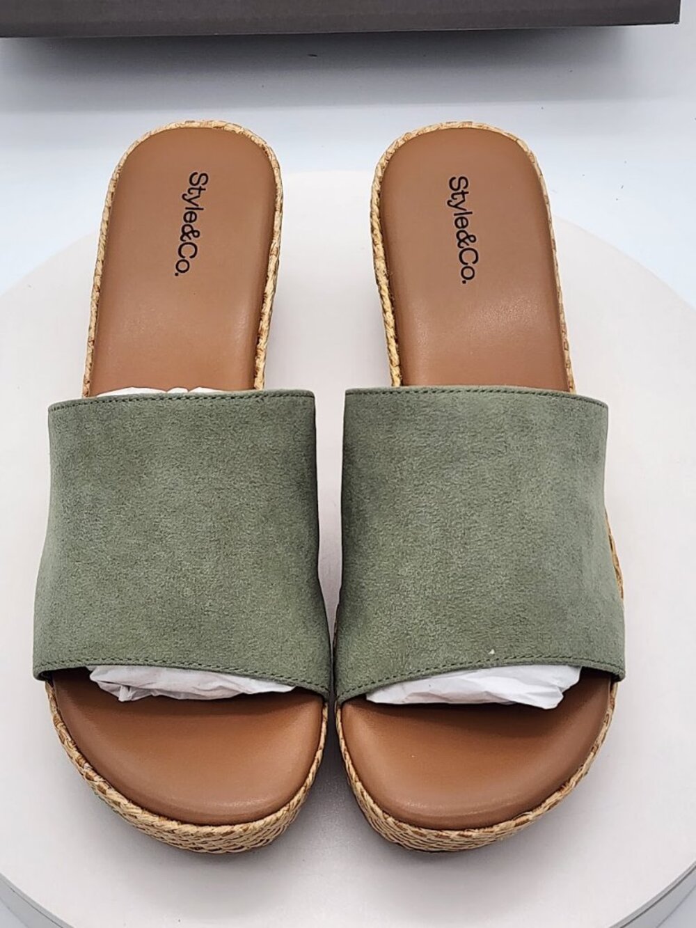 Style & Co Sage Embroidered Espadrille Wedge Sandals Size 8 M - Picture 7 of 8